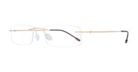 Gold Finelight Imperial Rectangle Glasses - Angle