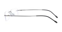 Matte Gunmetal Finelight Imperial Rectangle Glasses - Side