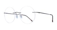 Matte Grey Finelight Ira Round Glasses - Angle