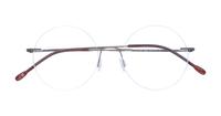 Matte Grey Finelight Ira Round Glasses - Flat-lay