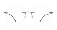 Matte Grey Finelight Ira Round Glasses - Front