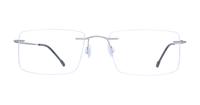Gunmetal Finelight Jennings Square Glasses - Front