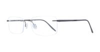 Matte Grey Finelight Pax Rectangle Glasses - Angle