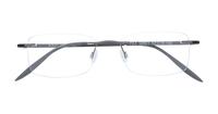 Matte Grey Finelight Pax Rectangle Glasses - Flat-lay