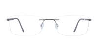 Matte Grey Finelight Pax Rectangle Glasses - Front