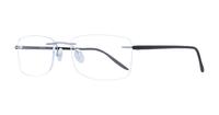 Silver / Black Finelight Pax Rectangle Glasses - Angle