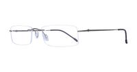Matte Gunmetal Finelight Remy Square Glasses - Angle