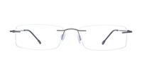 Matte Gunmetal Finelight Remy Square Glasses - Front