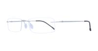 Silver Finelight Remy Square Glasses - Angle