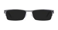 Grey/White Fossil FOS6014 Rectangle Glasses - Sun