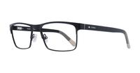 Black Grey Fossil FOS6015 Rectangle Glasses - Angle