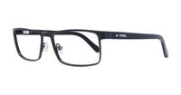 Matt Black Fossil FOS6026 Rectangle Glasses - Angle