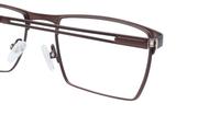 Matte Brown Glasses Direct Abraham Square Glasses - Detail