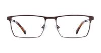 Matte Brown Glasses Direct Abraham Square Glasses - Front