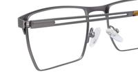 Matte Gunmetal Glasses Direct Abraham Square Glasses - Detail