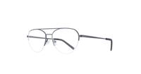 Matt Gunmetal Glasses Direct Addie Round Glasses - Angle