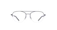 Matt Gunmetal Glasses Direct Addie Round Glasses - Front