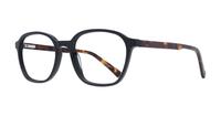 Black/Havana Glasses Direct Alexis Oval Glasses - Angle