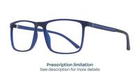 Crystal Dark Blue Glasses Direct Alvin Square Glasses - Angle