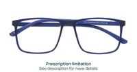Crystal Dark Blue Glasses Direct Alvin Square Glasses - Flat-lay