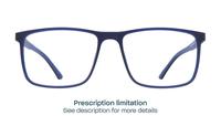Crystal Dark Blue Glasses Direct Alvin Square Glasses - Front