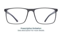 Crystal Grey Glasses Direct Alvin Square Glasses - Front