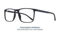 Matte Black Glasses Direct Alvin Square Glasses - Angle