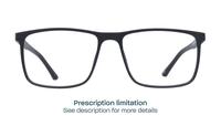 Matte Black Glasses Direct Alvin Square Glasses - Front