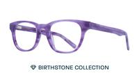 Amethyst Glasses Direct Andi Birthstone Round Glasses - Angle