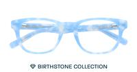 Aquamarine Glasses Direct Andi Birthstone Round Glasses - Flat-lay
