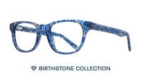 Tanzanite Glasses Direct Andi Birthstone Round Glasses - Angle