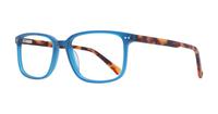 Matte Blue Glasses Direct Andre Square Glasses - Angle