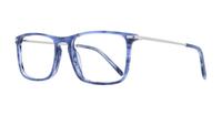 Blue / Silver Glasses Direct Archie Square Glasses - Angle
