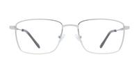 Matt Silver Glasses Direct Barnaby Rectangle Glasses - Front