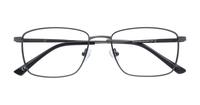 Shiny Gunmetal Glasses Direct Barnaby Rectangle Glasses - Flat-lay