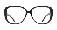 Shiny Black Glasses Direct Becca Square Glasses - Front