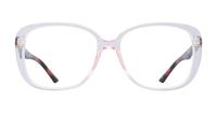 Shiny Crystal Nude Glasses Direct Becca Square Glasses - Front