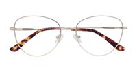Matte Gold Glasses Direct Bella Round Glasses - Flat-lay