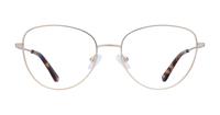Matte Gold Glasses Direct Bella Round Glasses - Front