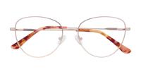 Matte Gold/Pink Glasses Direct Bella Round Glasses - Flat-lay