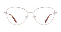 Matte Gold/Pink Glasses Direct Bella Round Glasses - Front