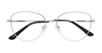 Matte Silver Glasses Direct Bella Round Glasses - Flat-lay