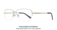 Matte Gold Glasses Direct Benard Rectangle Glasses - Angle