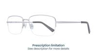 Matte Silver Glasses Direct Benard Rectangle Glasses - Angle
