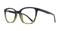 Matte Gradient Black Glasses Direct Bentley Square Glasses - Angle