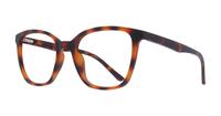 Matte Havana Glasses Direct Bentley Square Glasses - Angle