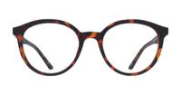 Matte Havana Glasses Direct Bevis Round Glasses - Front