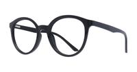 Shiny Black Glasses Direct Bevis Round Glasses - Angle