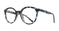 Shiny Demi Blue Glasses Direct Bevis Round Glasses - Angle