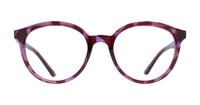 Shiny Red/ Purple Glasses Direct Bevis Round Glasses - Front